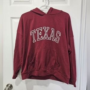 Maroon TEXAS Graphic Hoodie